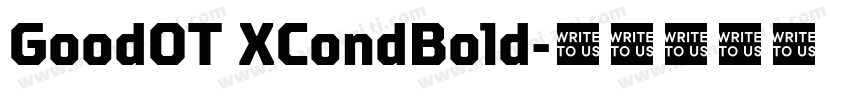 GoodOT XCondBold字体转换